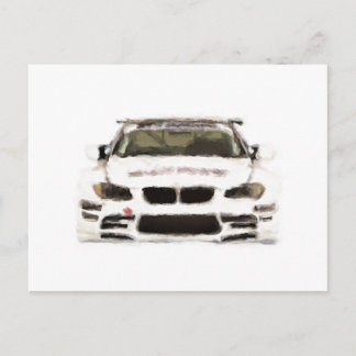 Carte Postale BMW M3 Racing Voiture Main Peint Art Brush Modèle