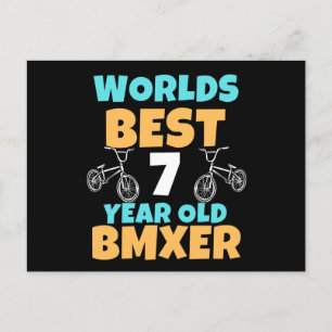 Carte Postale BMX Costume de fête d'anniversaire vieux de 7 ans