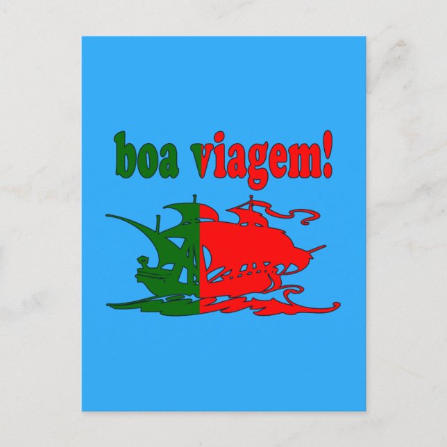 Carte Postale Boa Viagem - Bon voyage en portugais - Vacances (Devant)