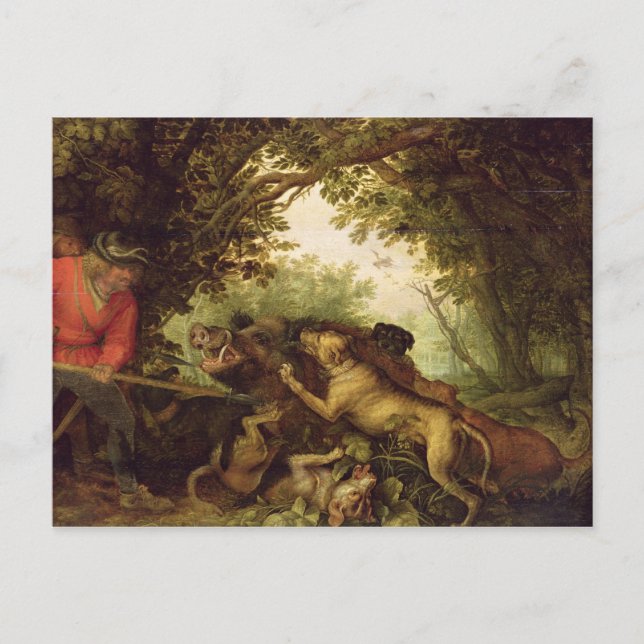 Carte Postale Boar Hunt, 1611 (Devant)