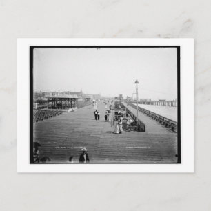 Carte Postale Board Walk, Asbury Park, New Jersey Vintage