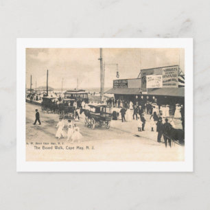 Carte Postale Boardwalk, Cape May, New Jersey Vintage