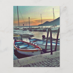 Carte Postale Boats on Garda Lake    