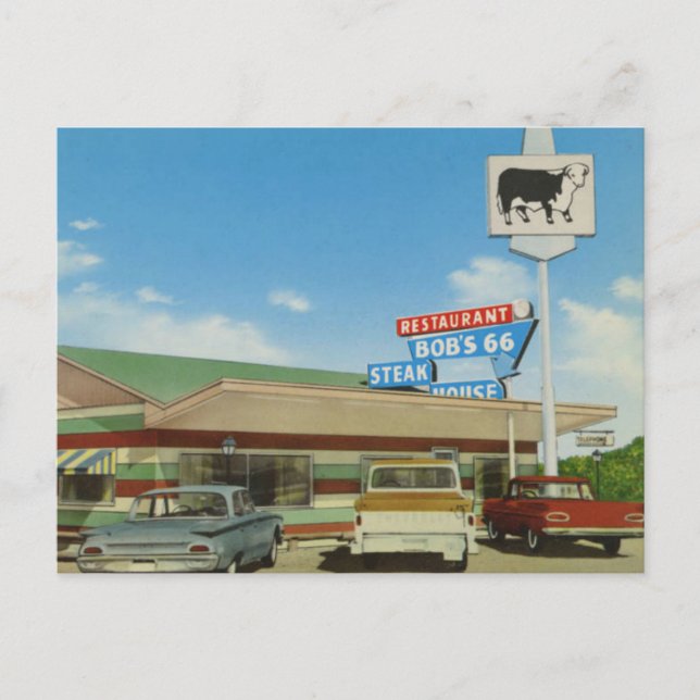 Carte Postale Bob Lyall's Steak House Arizona On U.S. 66.  (Devant)