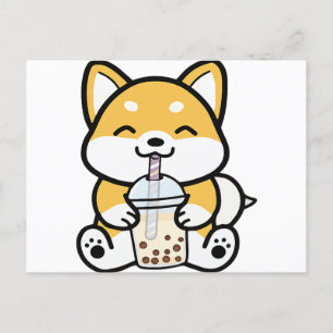Carte Postale Boba Corgi, Corgi Boba, Boba Shiba, Shiba, Corgi,