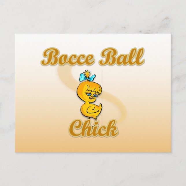 Carte Postale Bocce Ball Chick (Devant)