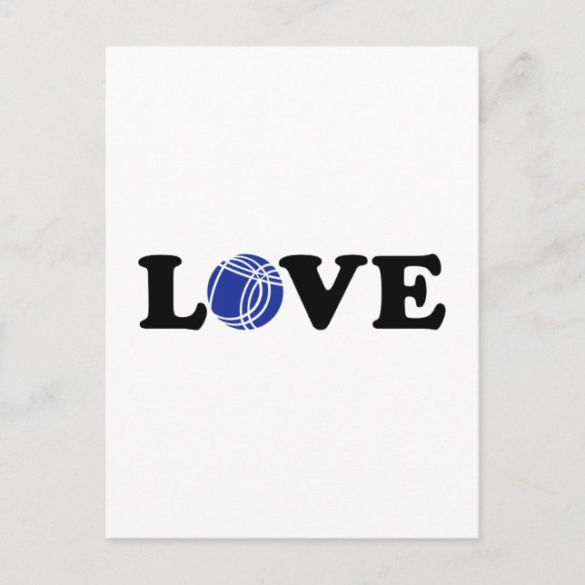 Carte Postale Boccia Petanque amour (Devant)