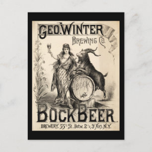 Carte Postale Bock Beer Brewing Co. Cool rétro Vintage