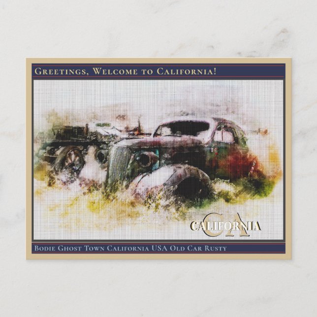 Carte Postale Bodie Ghost Town California USA Old Car Rusty Pos (Devant)