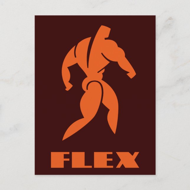 Carte Postale Bodybuilding flexible (Devant)