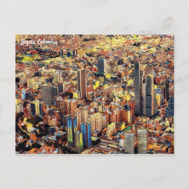 Carte Postale Bogotá, Colombia, City View Art (Devant)