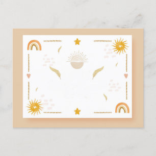 Carte postale bohème mignonne