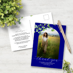 Carte Postale Boho Arch Ivy Navy Blue Grad Merci