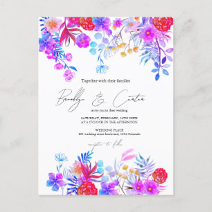 Carte Postale Boho automne floral rustique tout en un