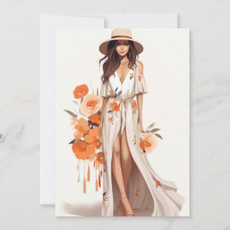 Carte postale Boho Chic Floral