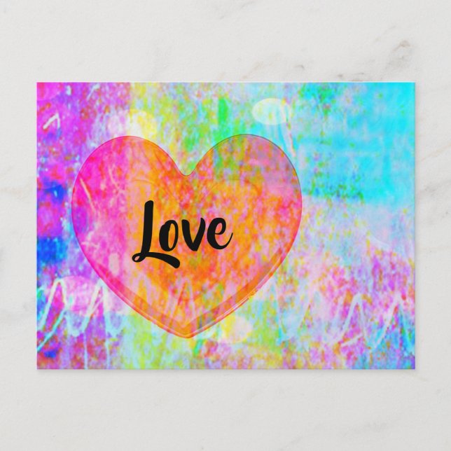Carte Postale Boho Heart Love (Devant)