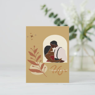 Carte Postale Boho Romance Je Mérite D'Être Aimé