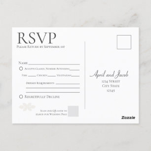 Carte postale Boho Wedding RSVP