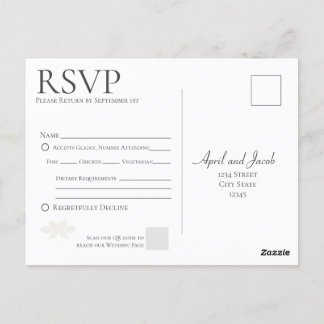Carte postale Boho Wedding RSVP