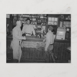 Carte Postale Boire Au Bar Poster vintage