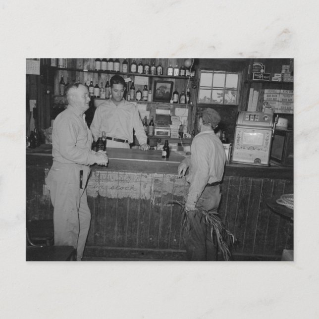 Carte Postale Boire Au Bar Poster vintage (Devant)