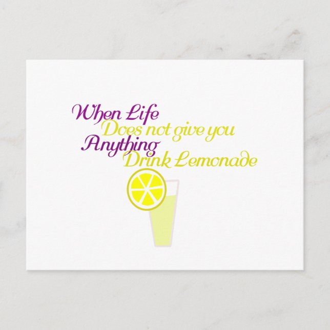 Carte Postale Boire Lemonade (Devant)