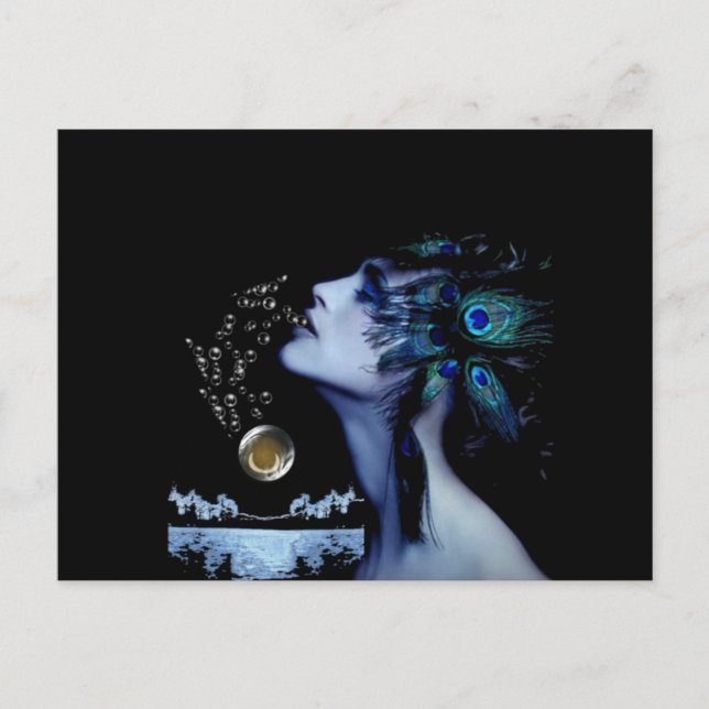 Carte Postale boire sur la lune (Devant)