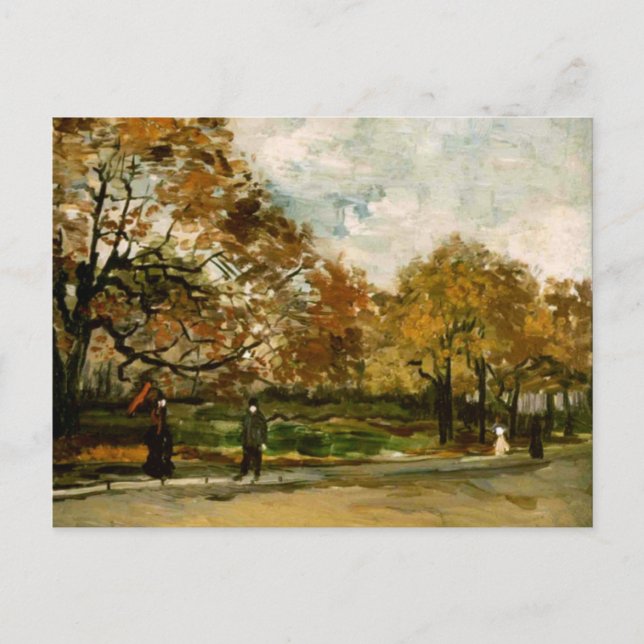Carte Postale Bois de Boulogne, personnes marchant, Vincent van  (Devant)