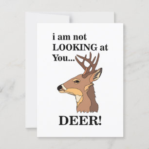 Carte Postale Bois de cerf drôle