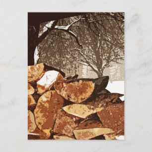 Carte Postale Bois de chauffage