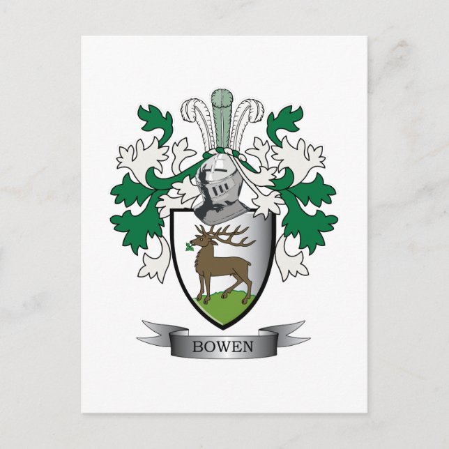 Carte Postale Bois de famille Bowen Armoiries (Devant)