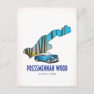 Carte Postale Bois de Pressmennan Écosse