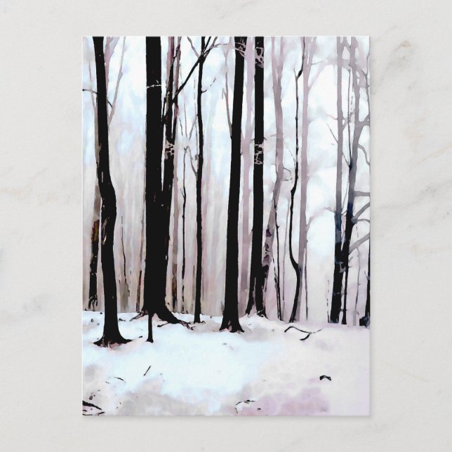 Carte Postale Bois d'hiver (Devant)