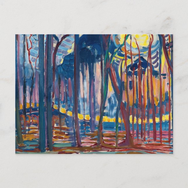 Carte Postale Bois près d'Oele, 1908 par Piet Mondrian (Devant)