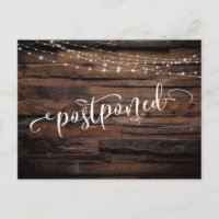 Bois rustique et lumières Avis Mariage reporté