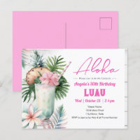 Boisson tropicale Aloha Luau Anniversaire adulte