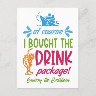 Carte Postale Boissons de croisière à destination personnalisée