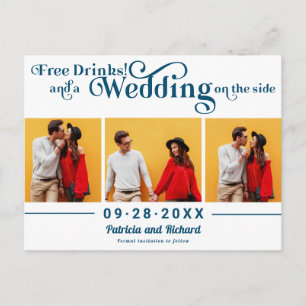 Carte Postale Boissons Gratuites Mariage Décontracté Économisez 
