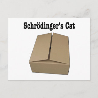 Carte Postale Boîte à chat de Schrodinger