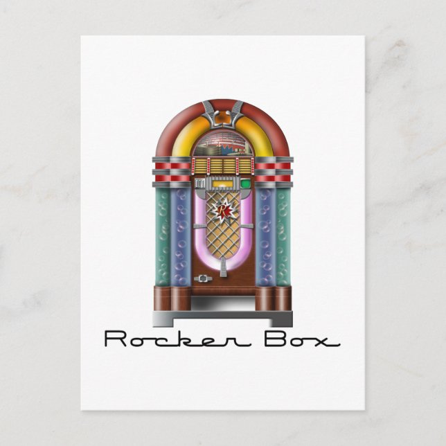 Carte Postale Boîte à juke Rocker Box (Devant)