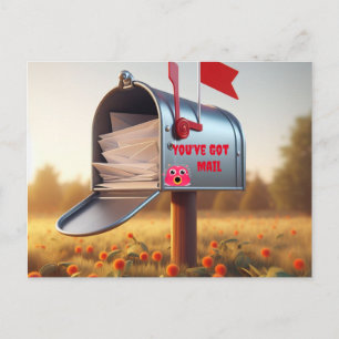 Carte Postale Boîte aux lettres de campagne drôle Vous avez reçu