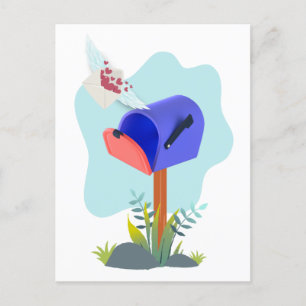 Carte Postale Boîte aux lettres de printemps