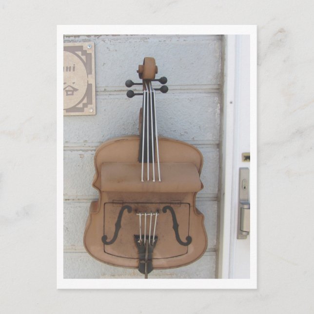 Carte Postale Boîte aux lettres en forme de violon au Japon (Devant)