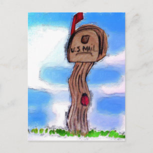 Carte Postale boîte aux lettres pays