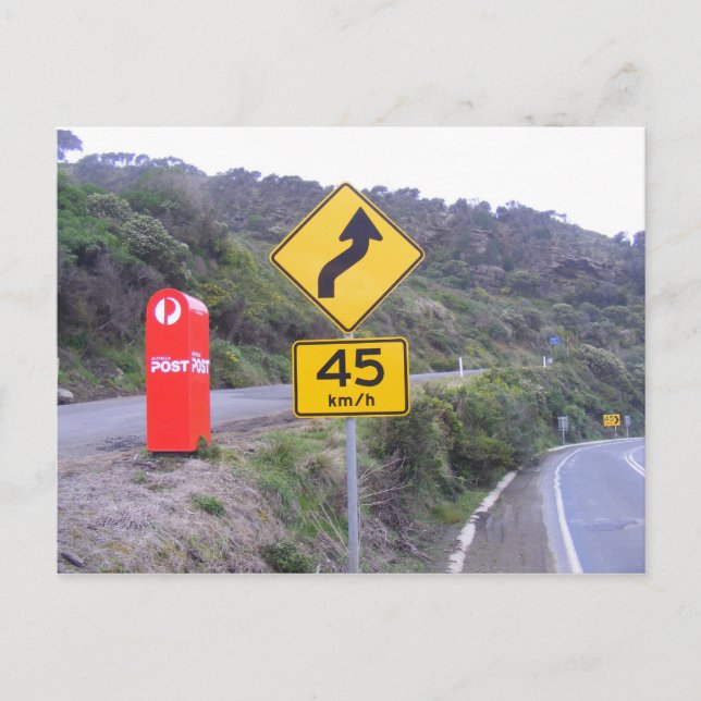 Carte Postale Boîte aux lettres solitaire. (Devant)