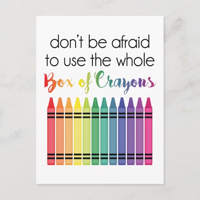 Carte Postale Boîte De Crayons (Devant)