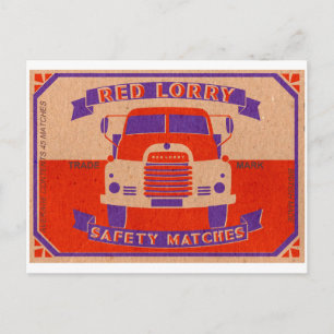 Carte Postale Boîte de jumelage Retro vintage Red Truck