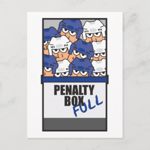Carte Postale Boîte de pénalité de hockey complète