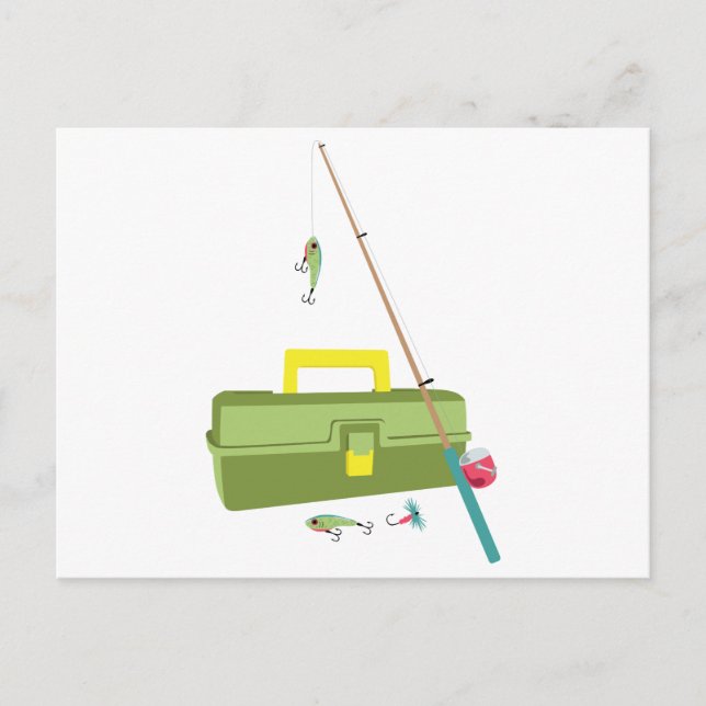 Carte Postale Boîte de poisson et de chaîne (Devant)