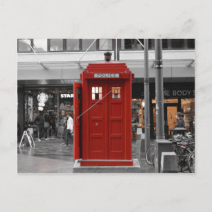 Carte Postale Boîte de police rouge vintage, Glasgow, Écosse.